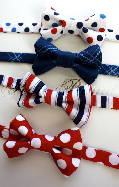 Little Guy 4th of JULY Bow tie - LIBERTY Collection - (Newborn - 10 years) - Baby Boy Toddler - Custom Order - Wedding - Photo Prop