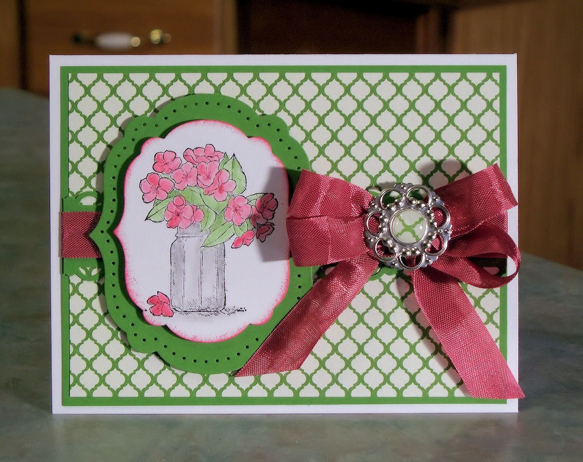 All Occasion Note Card, Stampin Up On the Grow Bouquet