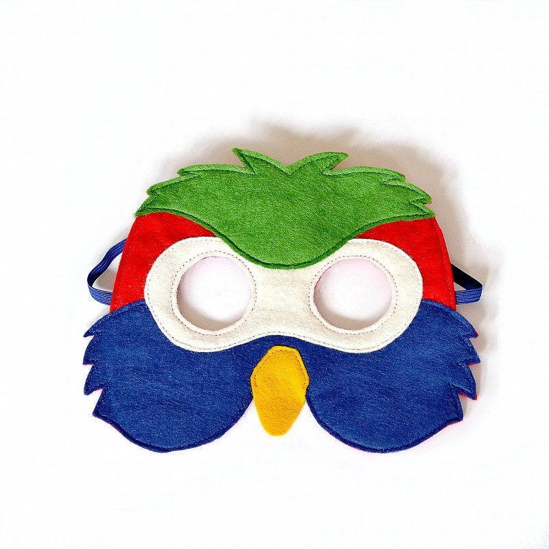 Kids Parrot  Mask, Bird Mask,  Kids Halloween, Carnival, Dress up Costume Accessory, Pretend Play Toy for Girls Boys, Toddlers