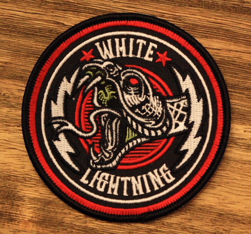 White Lightning - 3.5" Embroidered Patch