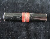 Vintage Tube Lipstick Lighter - Mighty Midget by Weston Viceroy - Black and Red