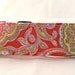 Cute Pink Blue and Green Floral Paisley Dog Collar