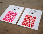 Music moves me Limited Edition Screenprint