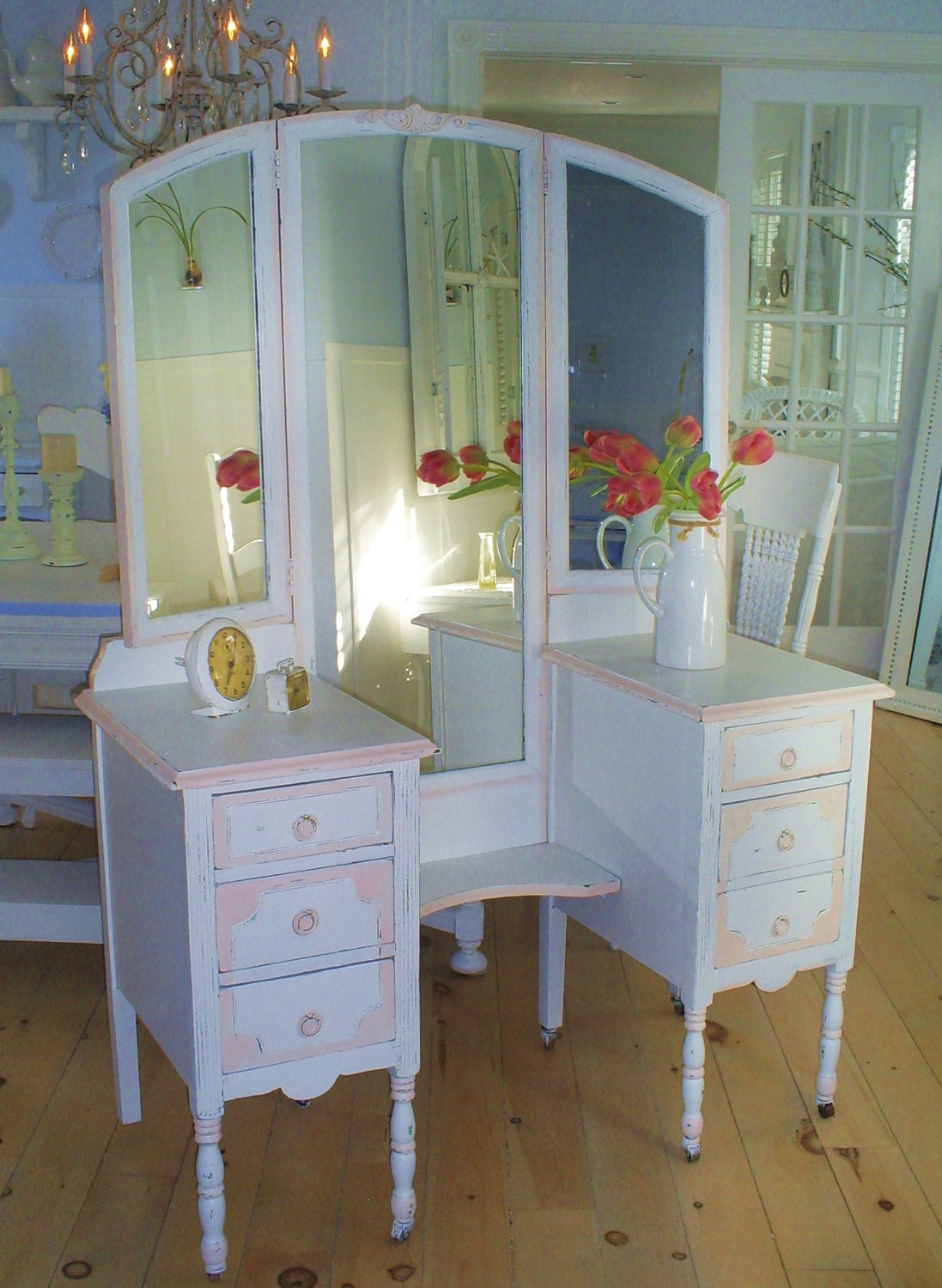 Vanity shabby chic furniture mirror