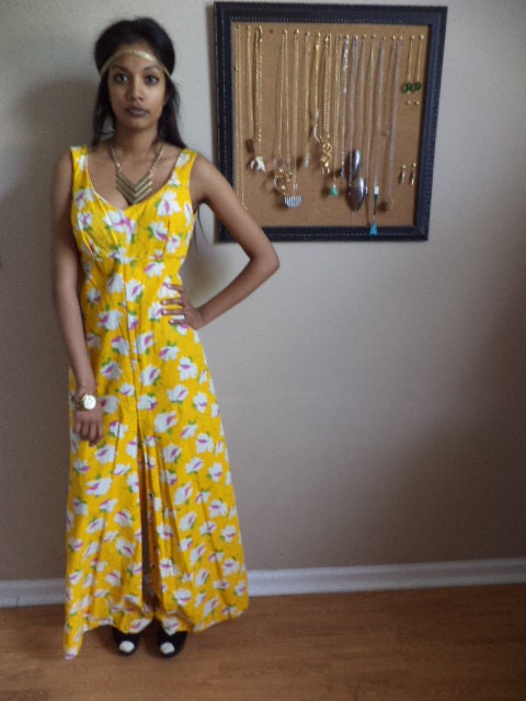CLOSING SALE vinatge gauchos wide leg pants 70s floral hippie palazzo pant romper  jumper size sm or med