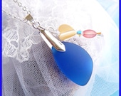 Deep Blue Sea Glass - Necklace  DC 8470