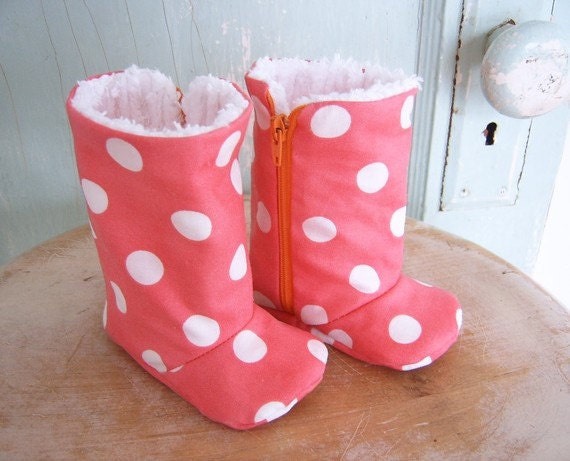 Baby Shoe Pattern - PDF  - Zipper Boots with Optional Leather Sole