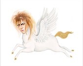 David Bowie from Labrynth as a pegasus print