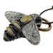 Handpainted Flying Honey Bumble Bee Charm Necklace - by Gwen DELICIOUS Jewelry Design