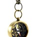 Compass Necklace - Brass Miniature Black Compass Pendant Necklace - Steampunk - by Gwen DELICIOUS Jewelry Design