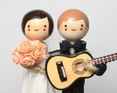 Custom Wedding Cake Topper with 1x INSTRUMENT / Music Theme