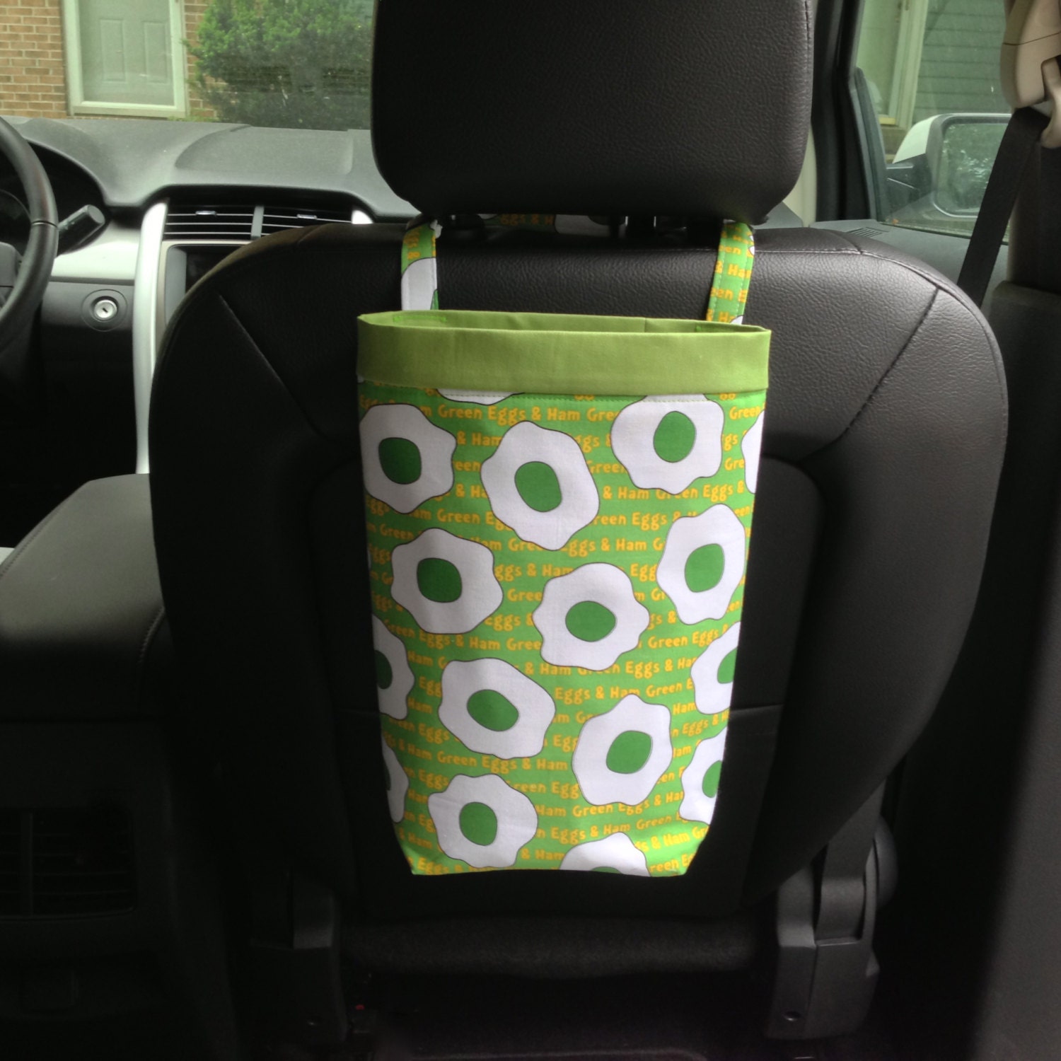 Car Bag GREEN EGGS & HAM, Kids Car Bag, Women, Car Litter Bag, Car Accessories, Car Organizer, Car Trash Bag