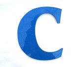 Blue Aluminum Letter C for Display