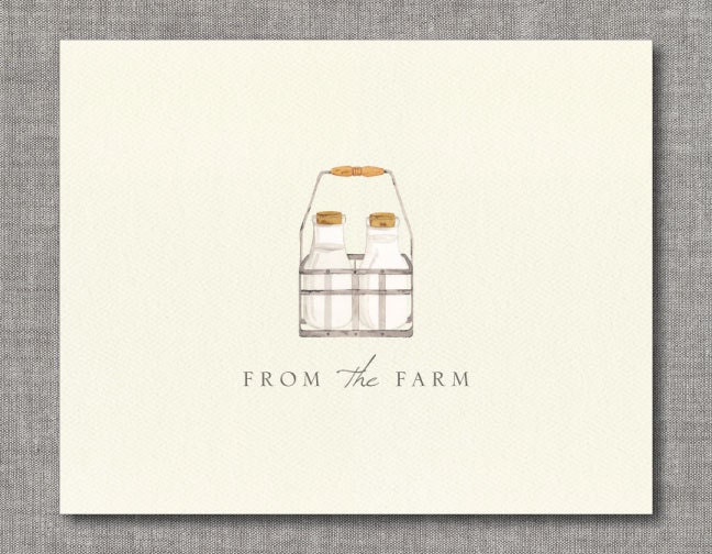 Watercolor Art Print - Farm Fresh Milk - Unframed - 8x10