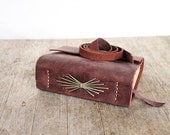 Old World Rose - Handstitched Natural Leather Journal
