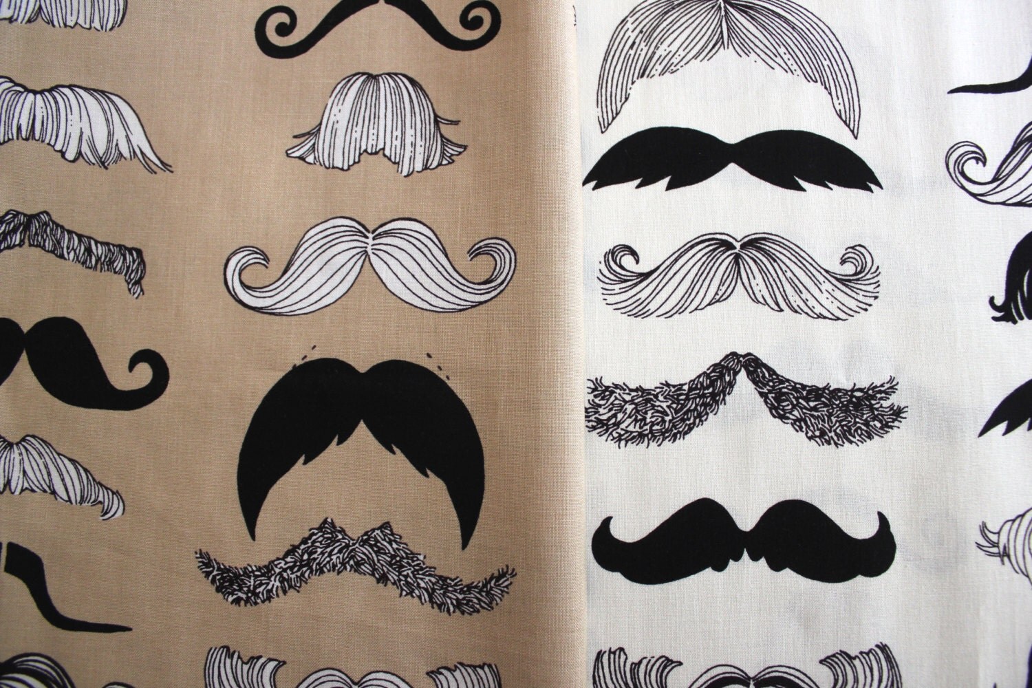 Back in Stock "Where's my mustache" Fat Quarter Bundle from Alexander Henry... 2 total