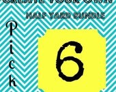 Create Your Own Half Yard Bundle- Poppyseed Fabric Special Pick 6 Half Yards