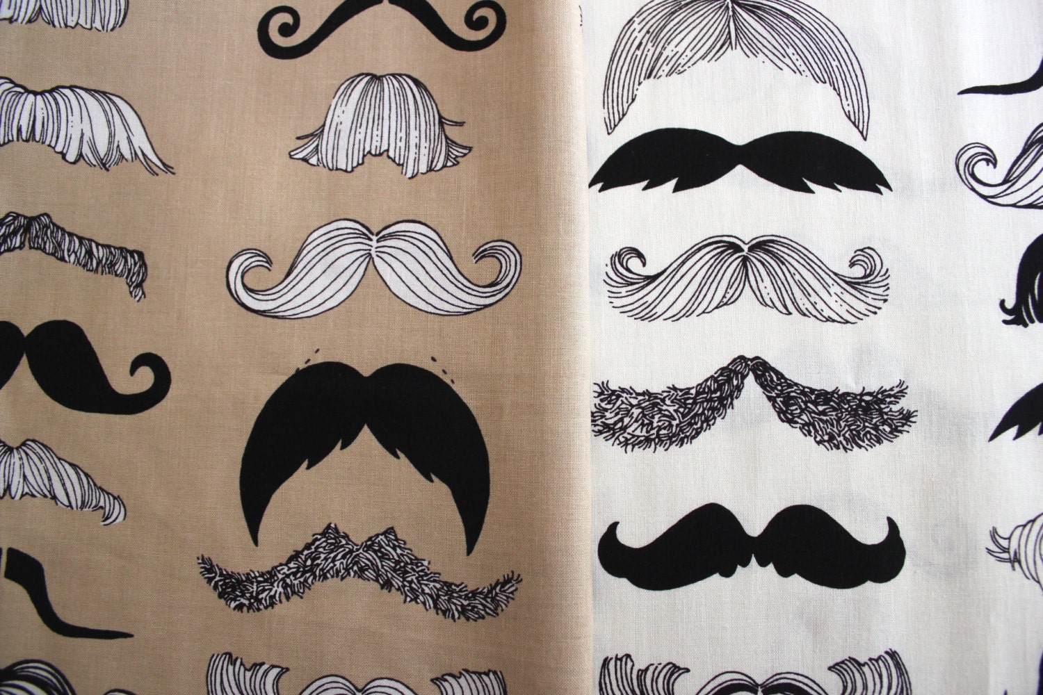 Back in Stock "Where's my mustache" Fat Quarter Bundle from Alexander Henry... 2 total