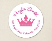 Princess party - Personalized address labels - Sheet of 24 Il_170x135
