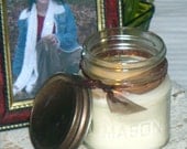 8 oz Rustic Mason Dye Free Soy Candle...Choose your scent....Triple Scented to the MAX