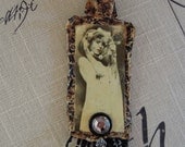 GYPSY QUEEN, Stevie Nicks, Handmade Pendant and Silk Cord Necklace, Music Jewelry