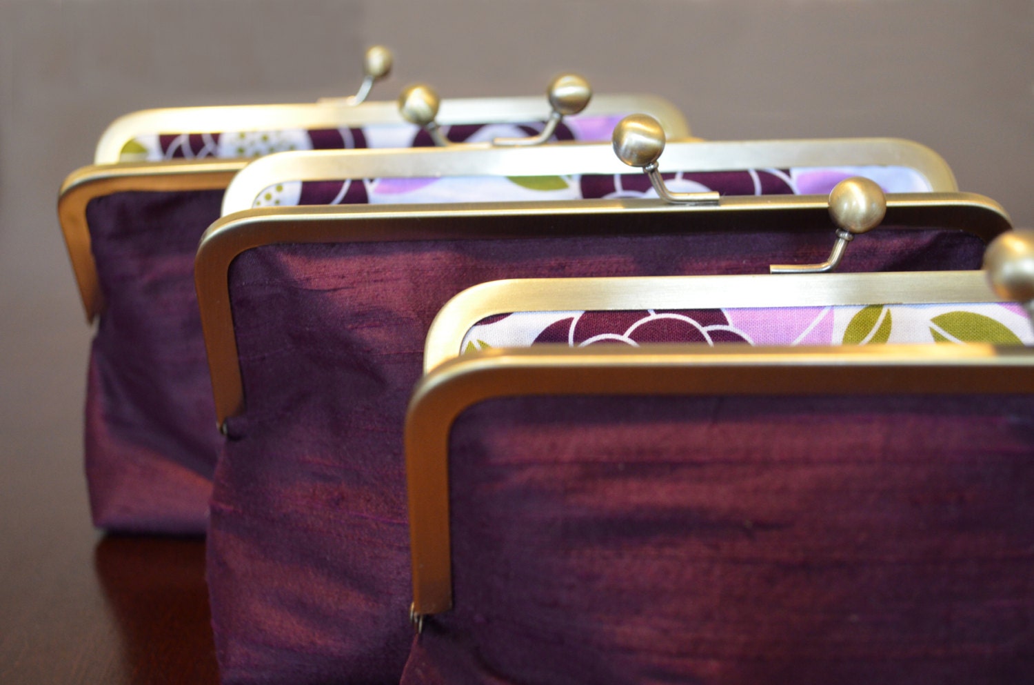 Custom Silk Dark Purple Clutches Bridesmaids Gift Bridesmaids Bags Customize Your Lolis Creations Clutch Purse Personalized Bags