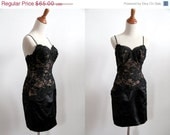 SALE SALE Illusion Lace Cocktail Dress - Little Black Dress