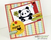 Puffy Heart Panda Card
