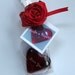 Wedding Romantic Gift Ruby Red Glass Heart for Fun Love Game 1.5x1.5x.5" 1.6oz