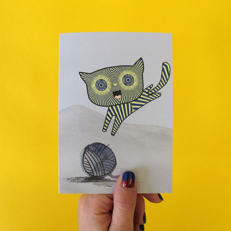 Teacake Kitten Greetings Card