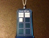 Tardis Necklace - Blue