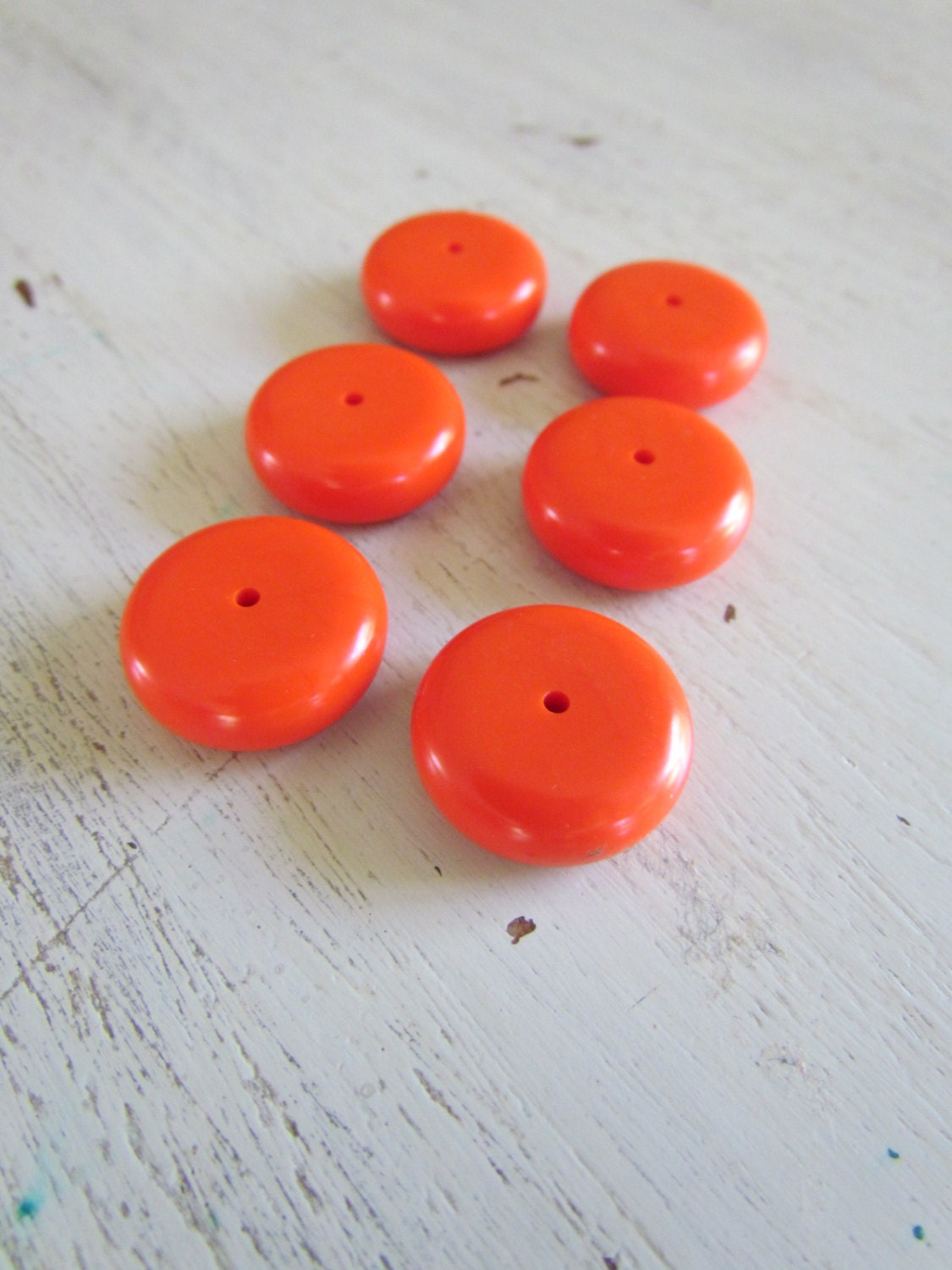 Vintage Lucite Juicy Orange Tire Beads