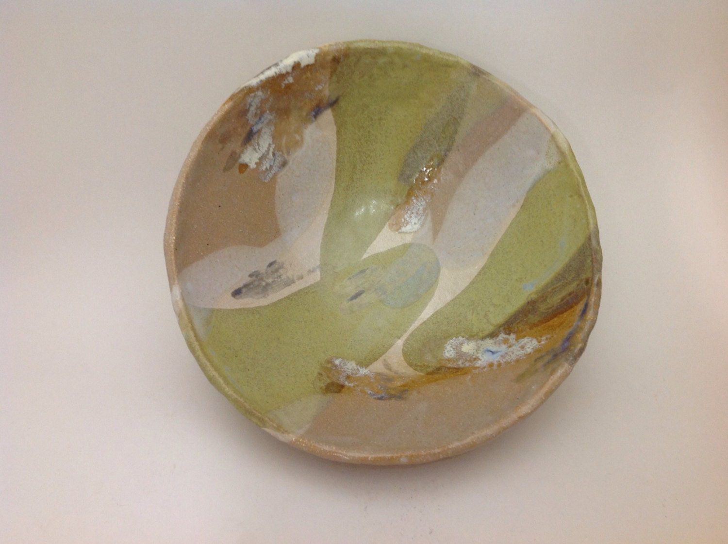 Spring energy - handmade ceramic pasta bowl