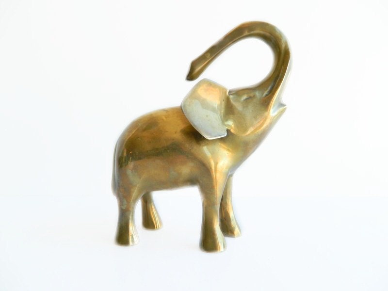 Mid Century Modern brass elephant