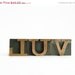 SALE 20% OFF: LUV Vintage Brass Letterpress Type