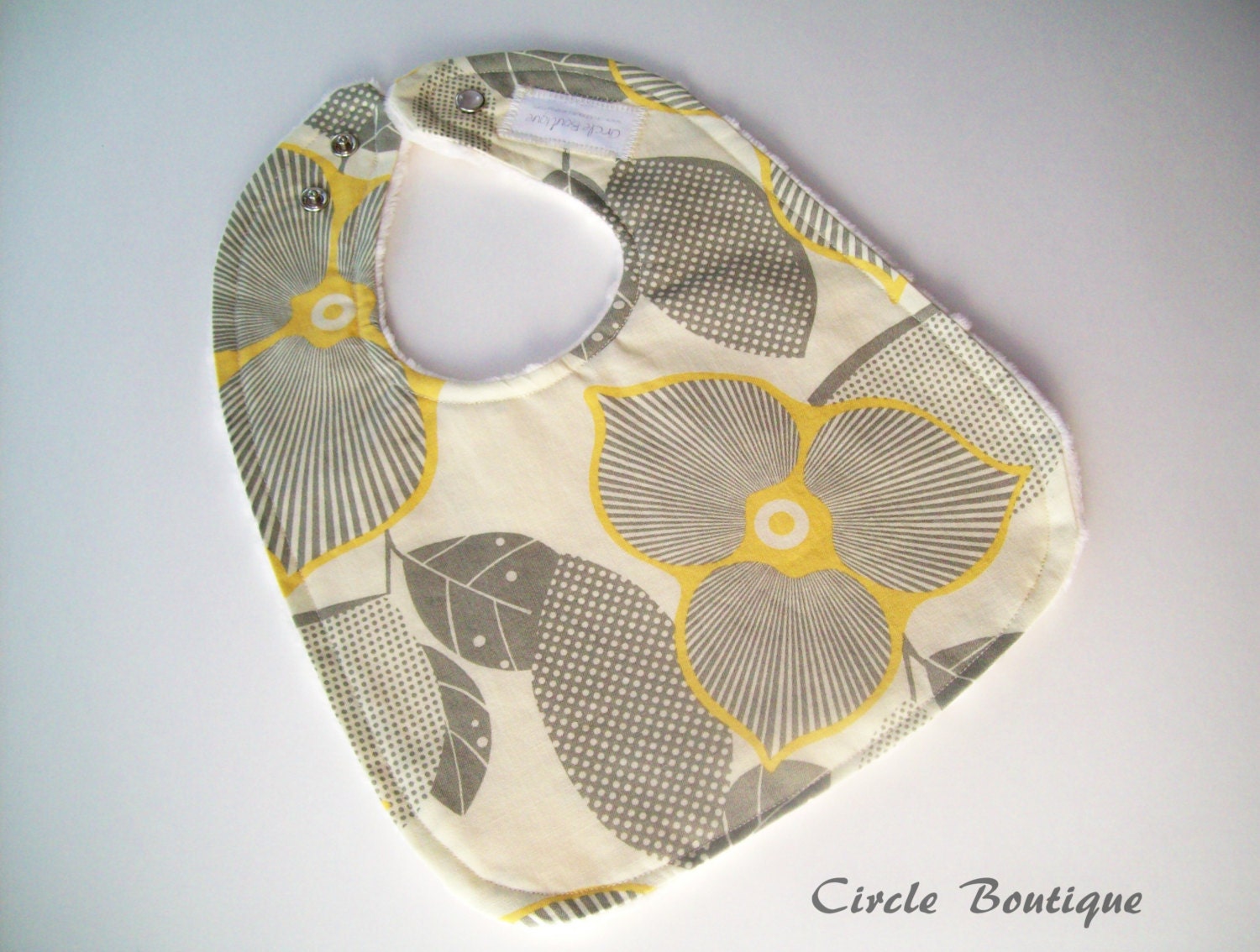 Optic Blossom Reversible Minky Bib