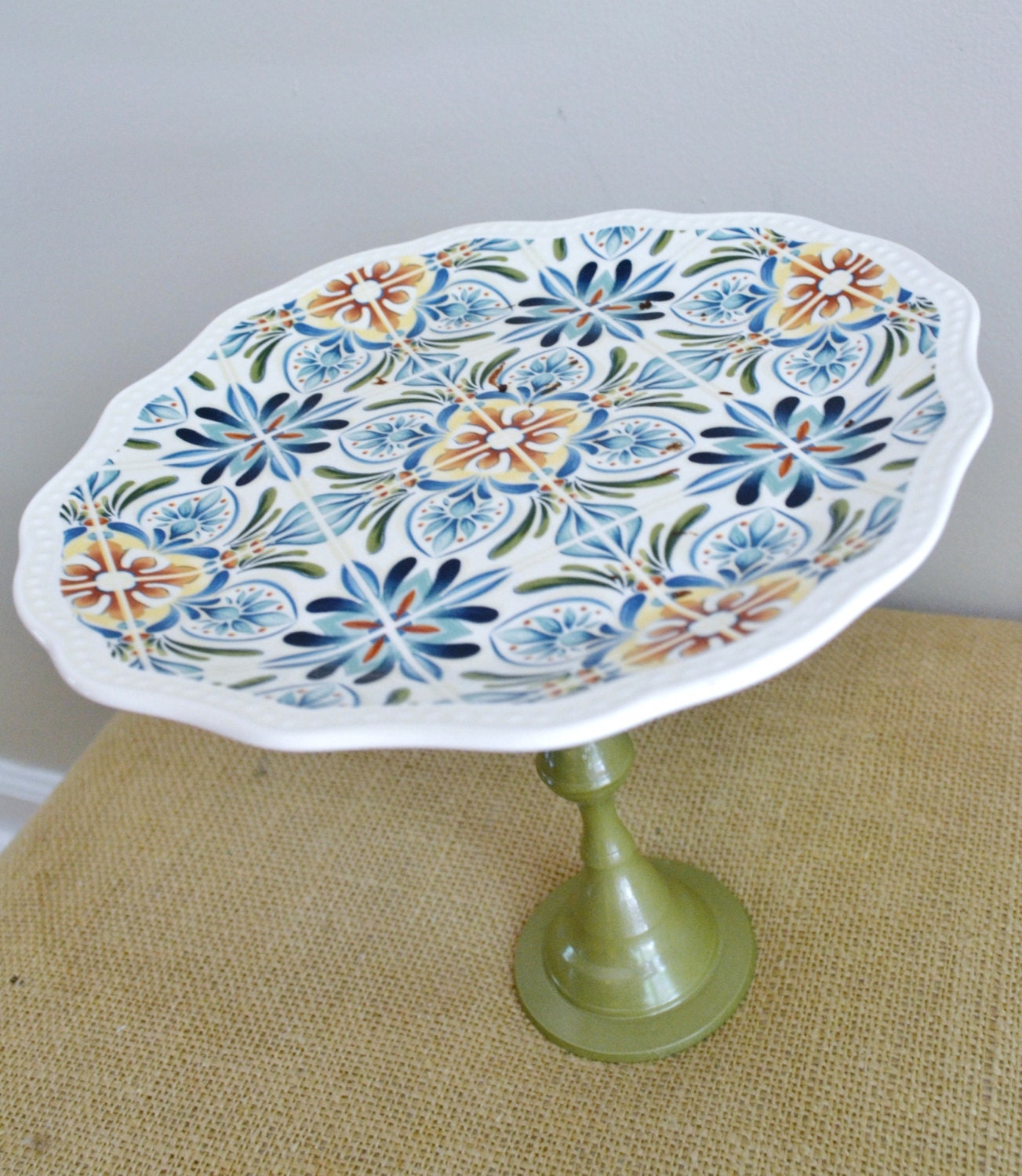 Wedding Gift / Cupcake Stand / Dessert Pedestal-Grecian Charm