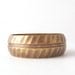 vintage brass bangle bracelet retro modern jewelry womens ladies ethnic tribal chic rippled wide metal