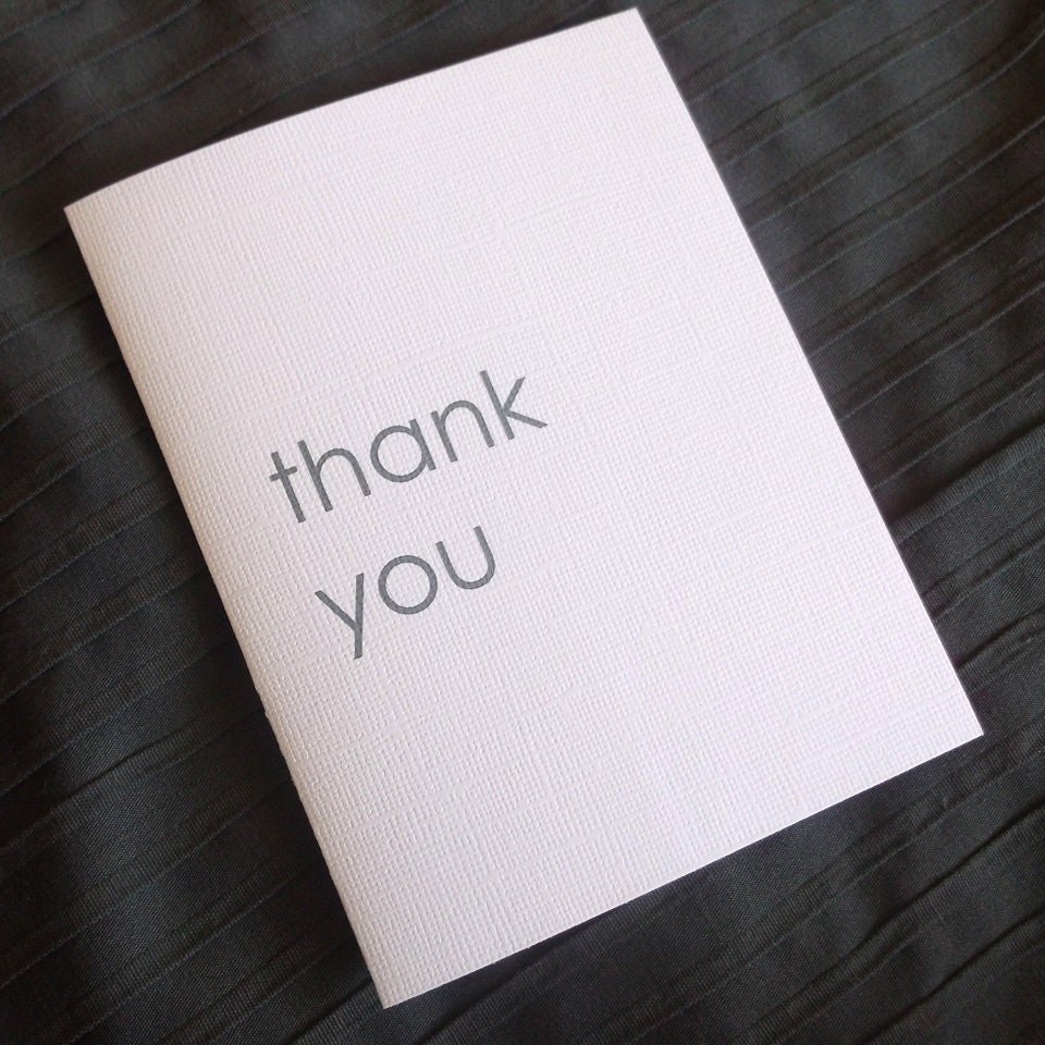 Thank you - note card