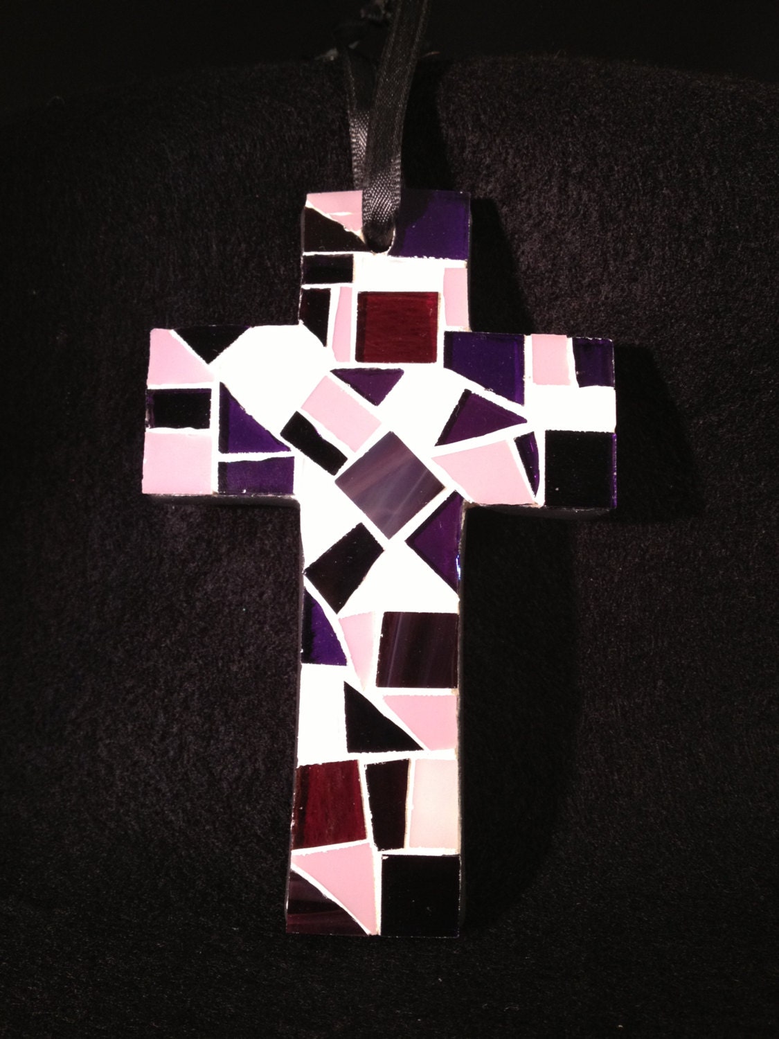 Mosaic Cross - Mixed Purples