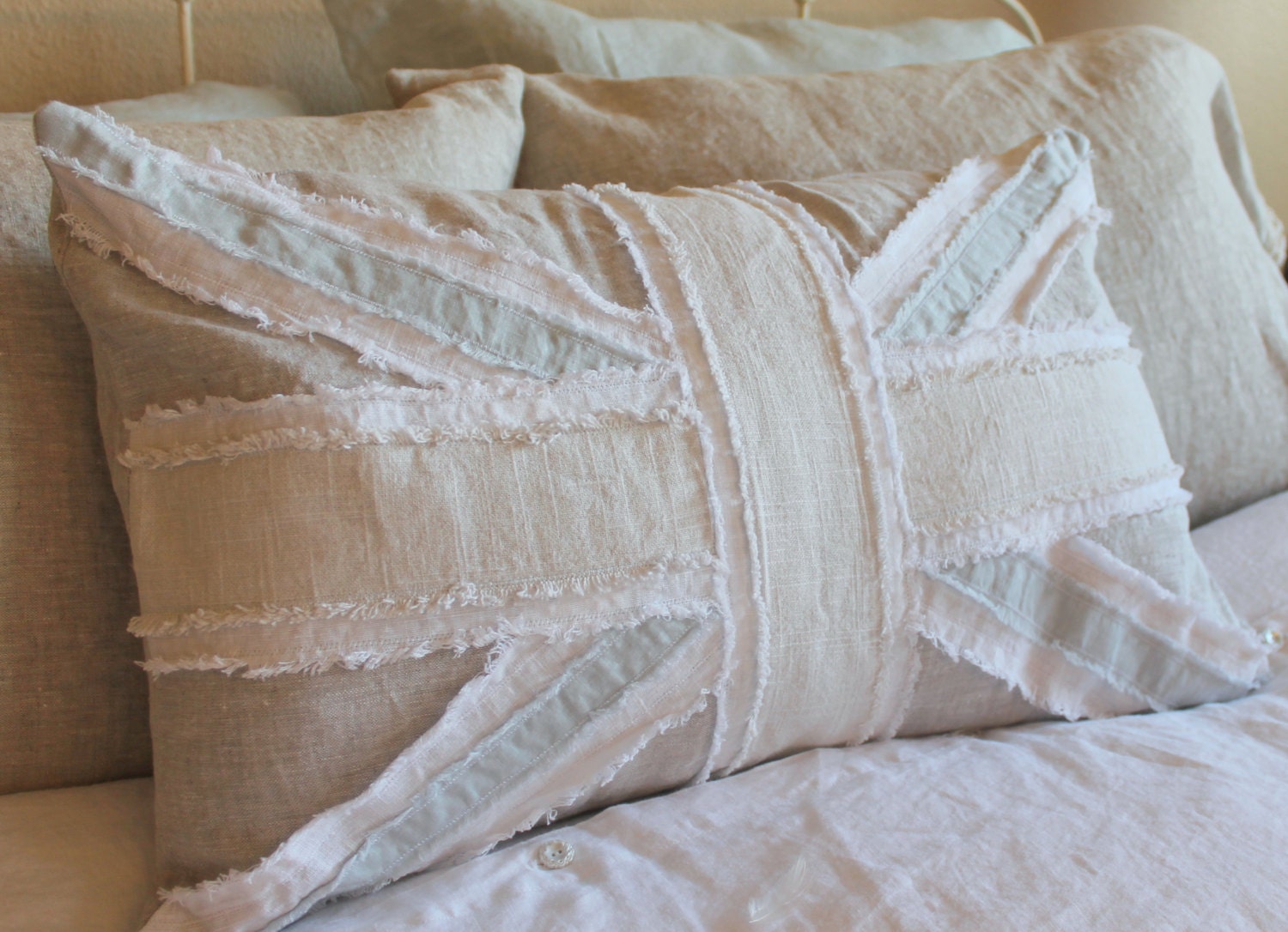 Union Jack Linen Pillow British Flag