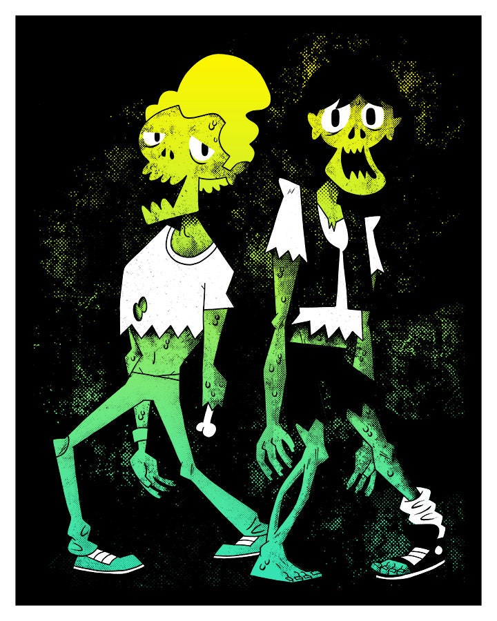 Bill and Dead - 16x20 screenprint