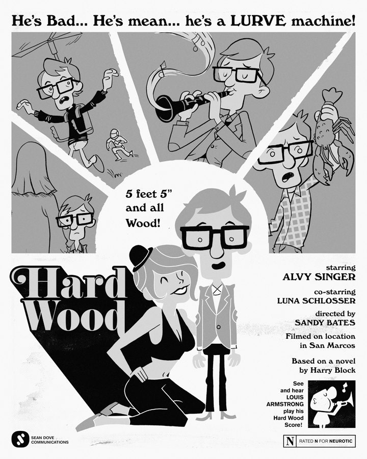 Hard Wood - 16x20 Woody Allen screenprint