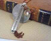 Inspirational Pendant Necklace for your Graduate -- or YOU ...Shell with pewter and copper necklace