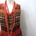 vintage.  Tribal Rayon Tank Dress // Maxi Dress // S M
