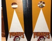 Hand Made/Hand Painted Pittsburgh Pirates Cornhole Board Games, with FREE  bags  - Custom Made to order