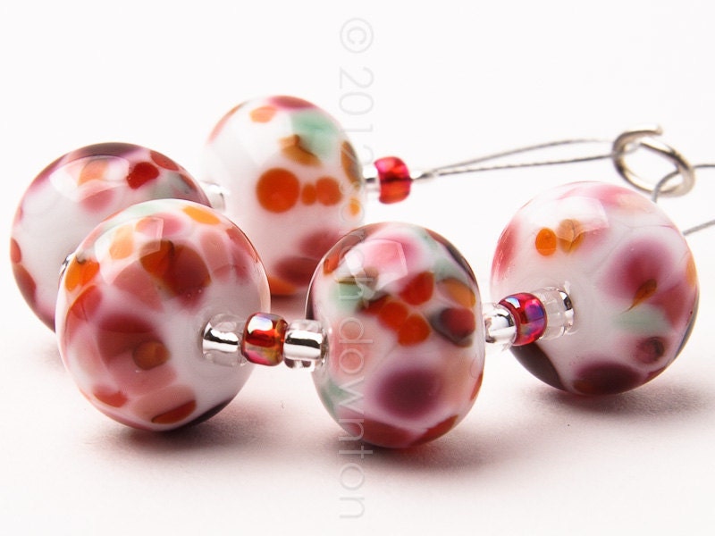 Love Spring- Handmade Lampwork Glass Beads by Sarah Downton