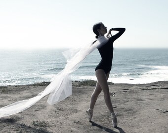 Fine Art Photography Ballerina Photo Portrait of a Dancer on a Cliff