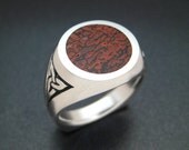Celtic Ring with Dinosaur Bone