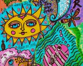 Hippie Art Original, A Day In Summer